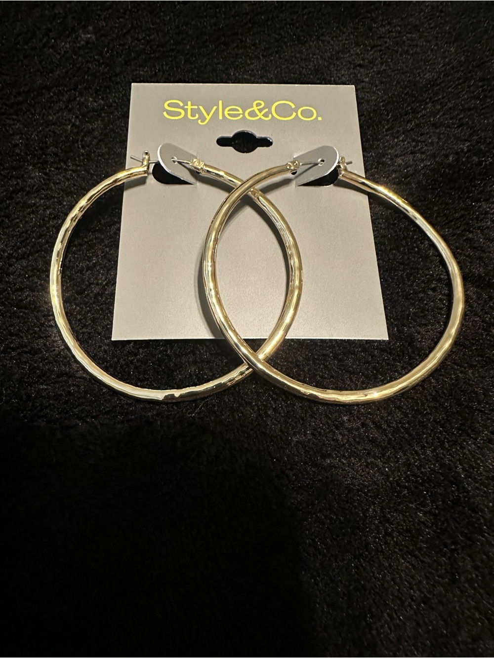 Style & Co. Gold Textured Hoop Earrings